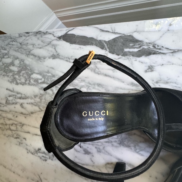 Gucci suede ankle strap heels size European 38,5 - Picture 6 of 7